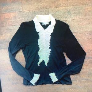 Anne Fontaine ruffle V top